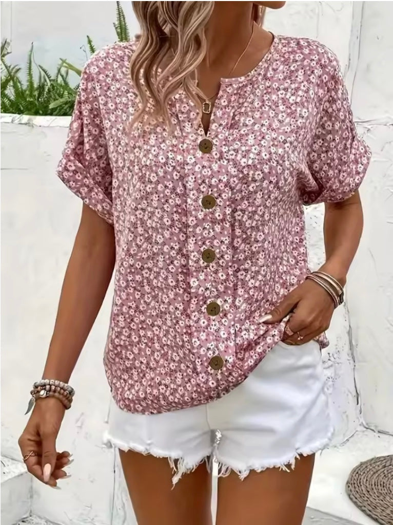 Women's Ruffled Trim Balloon Sleeve Blouse | Elegant Casual Top