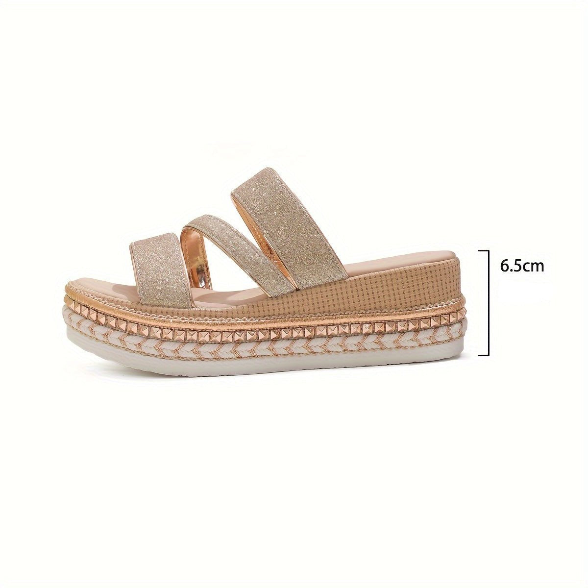 Women's Strappy Platform Slide Sandals | Open Toe Summer Platform Sandals