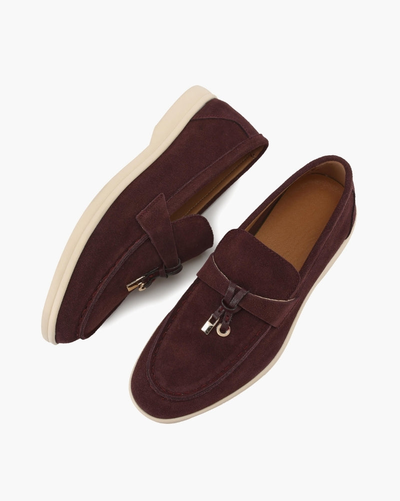 Women's Suede Loafers | Slip-On Flat Casual Everyday Shoes