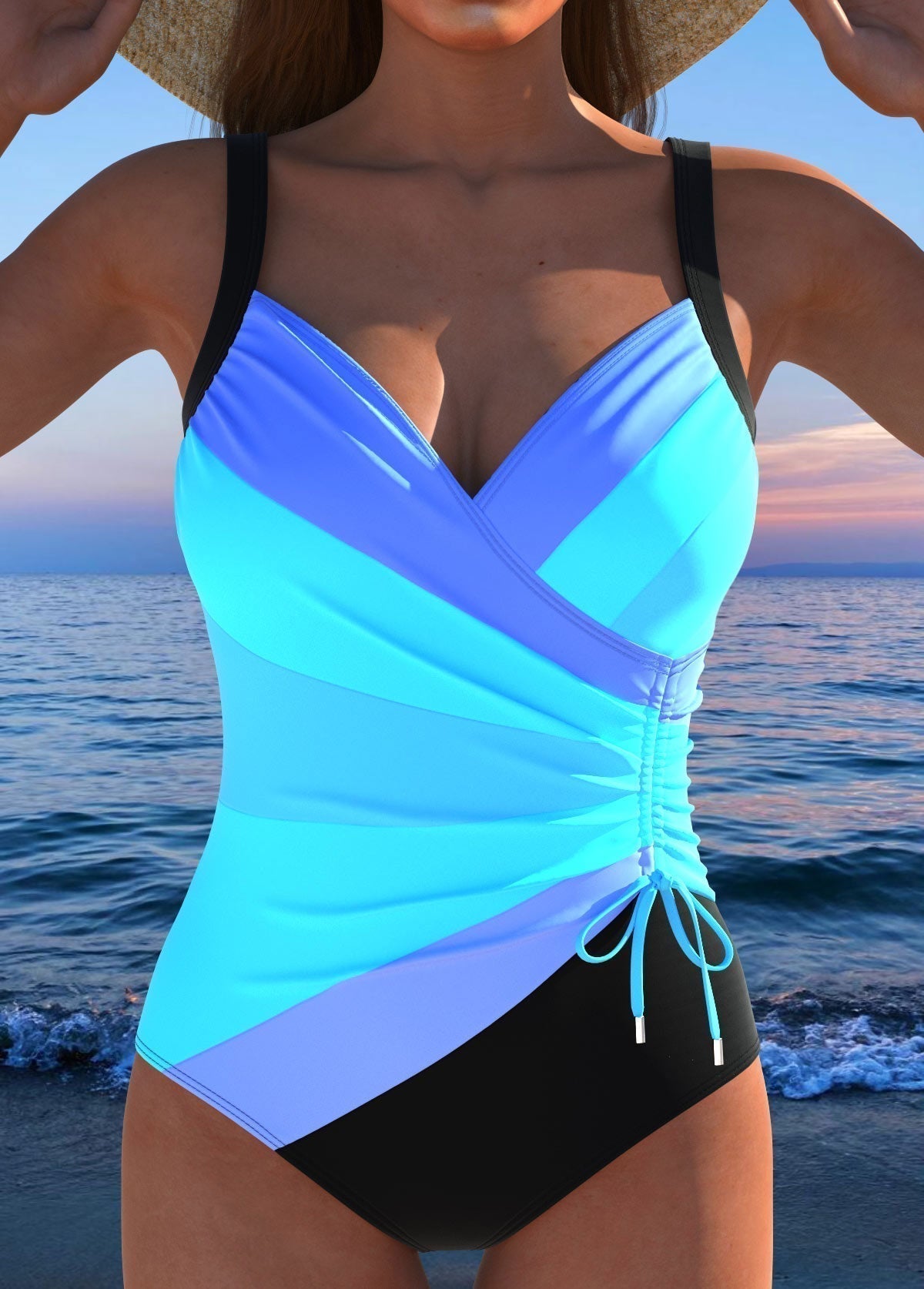 Women's Violette tummy control swimsuit - back view