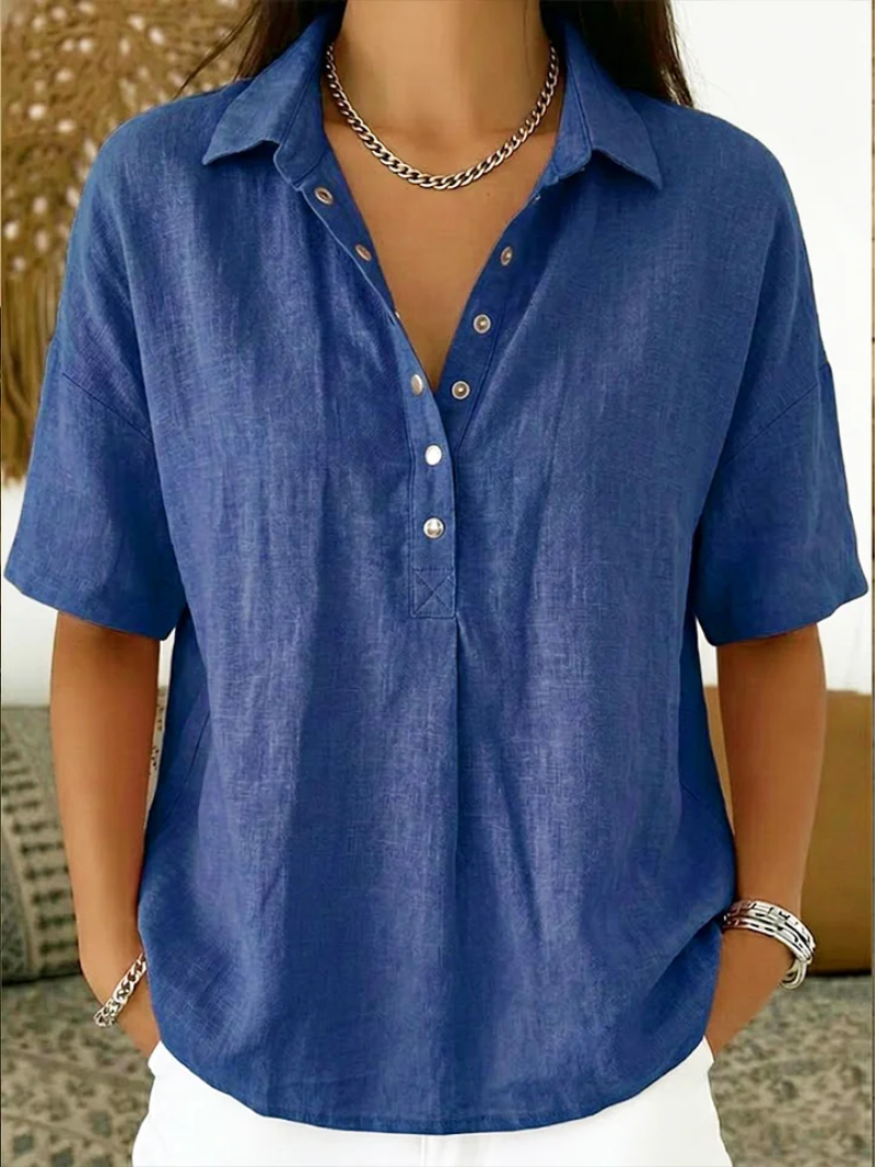 Women's Waverly casual button-up collar shirt - back view