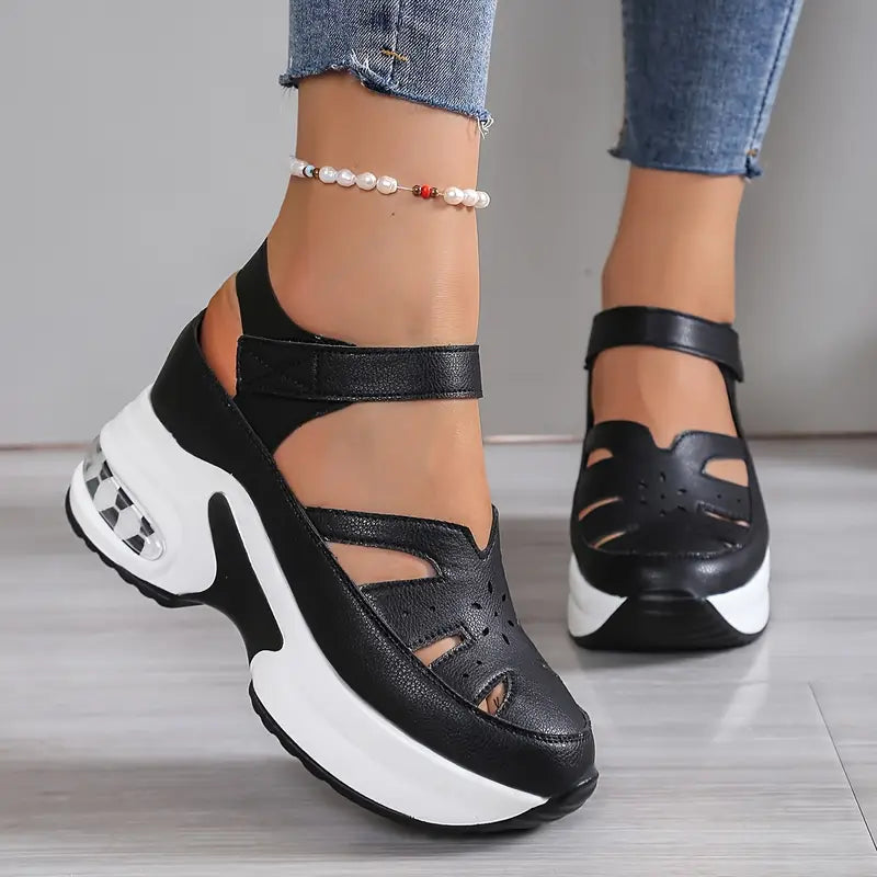 Women's wide toe orthopedic shoes cushioned arch support side view