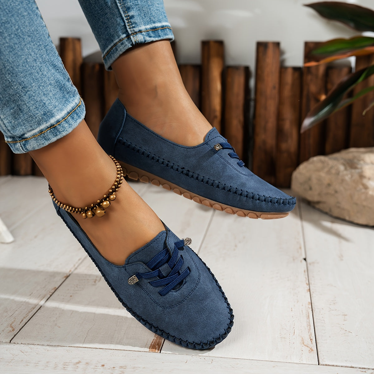 Women's Soft Moccasin Flat Slip-On Shoes | Flexible Casual Everyday