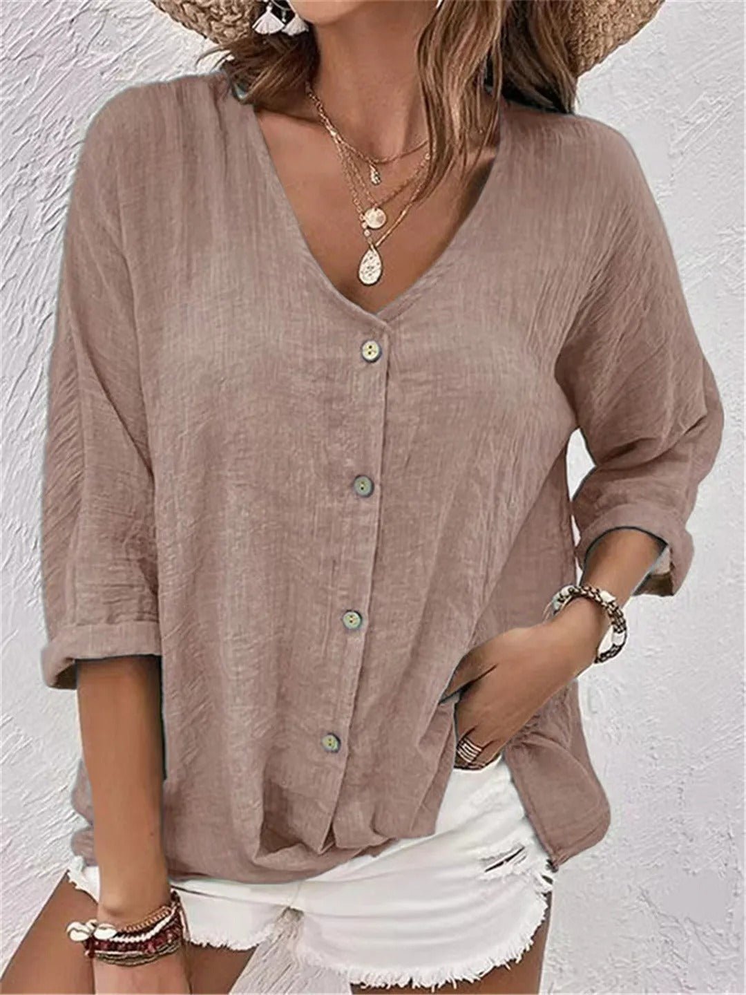 Women's Blue Lightweight Summer Top | Casual Breathable Everyday Blouse