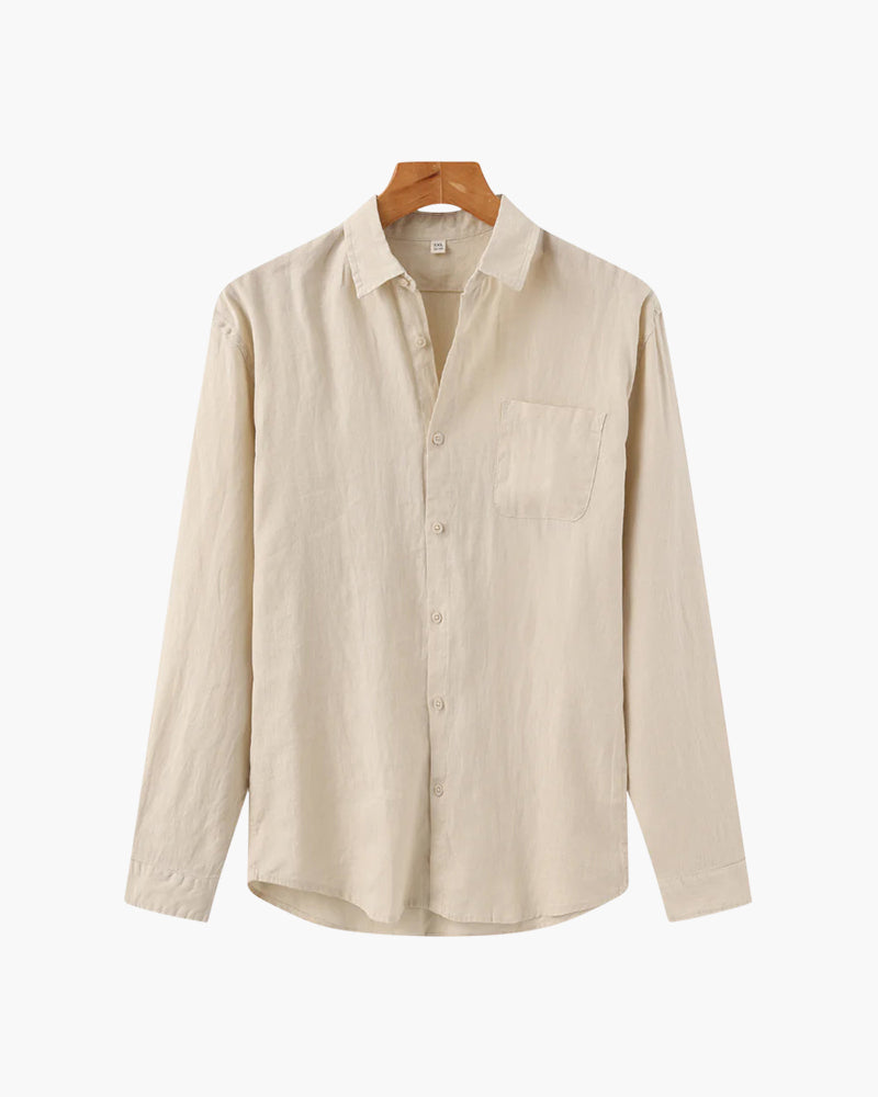 Men's Linen Long Sleeve Shirt | Breathable Casual Summer Top