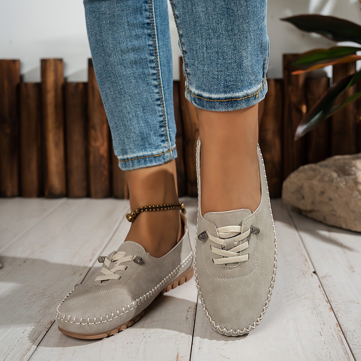 Women's Soft Moccasin Flat Slip-On Shoes | Flexible Casual Everyday