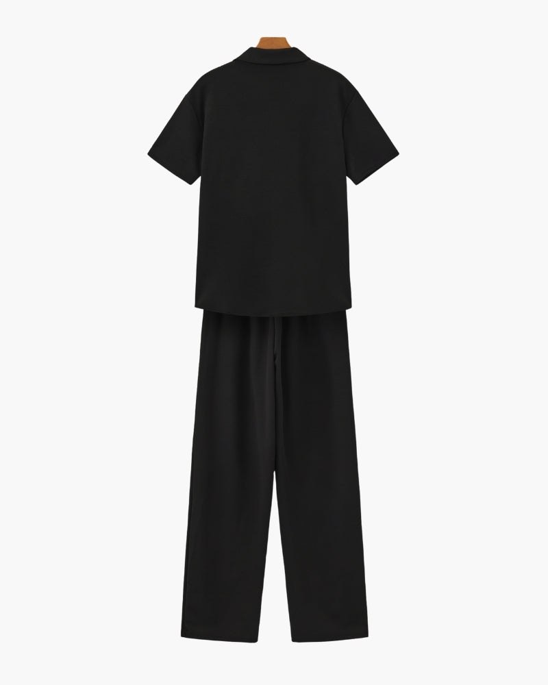Men's Polo Shirt and Trousers Set | Casual Matching Co-Ord Summer Outfit