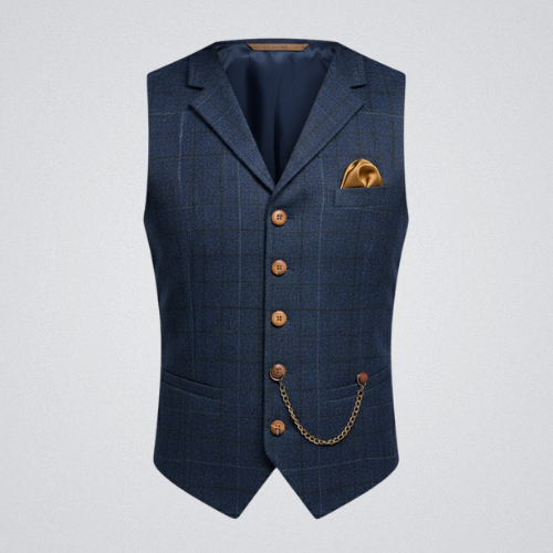 Men's elegant suit vest, lifestyle view