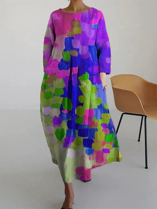 Women's Floral Midi Dress | Lightweight Summer Dress with Romantic Print