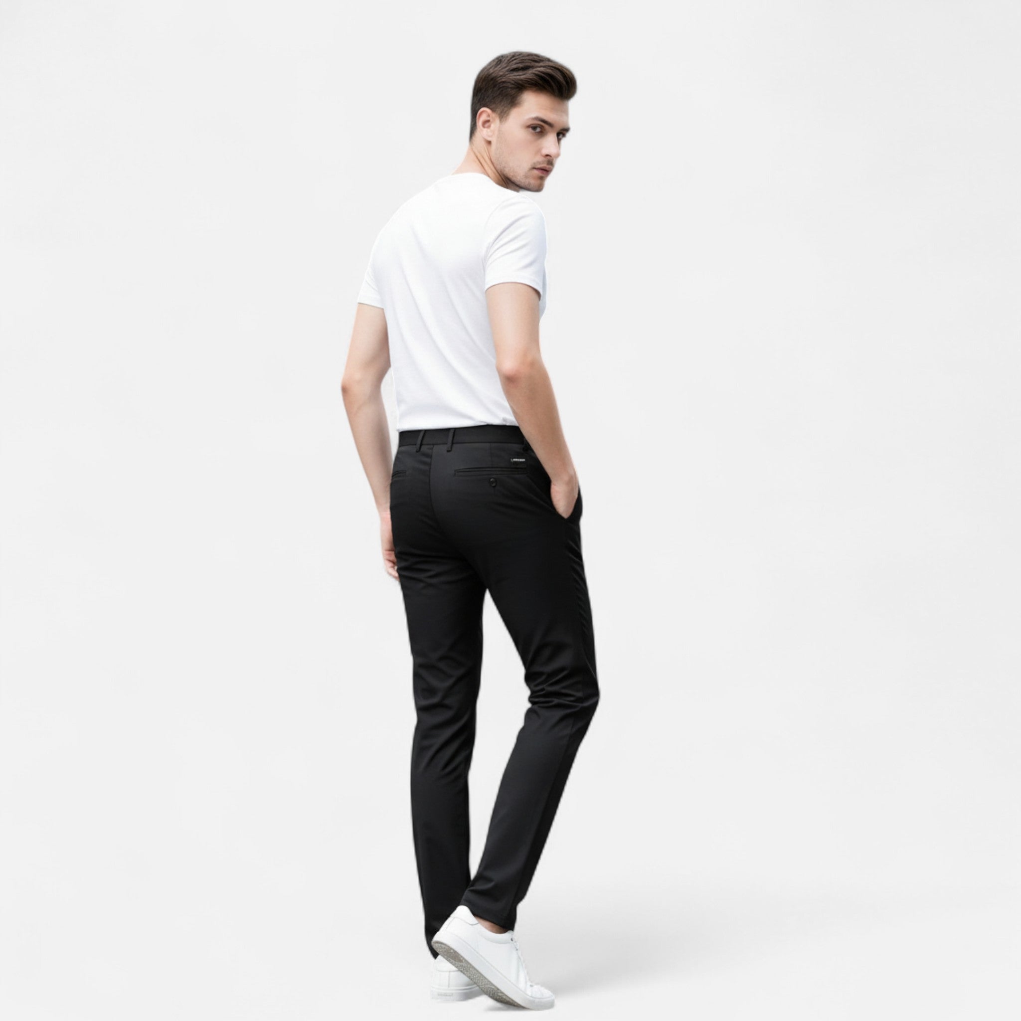 mens chino trousers | smart casual summer pants - alternate view