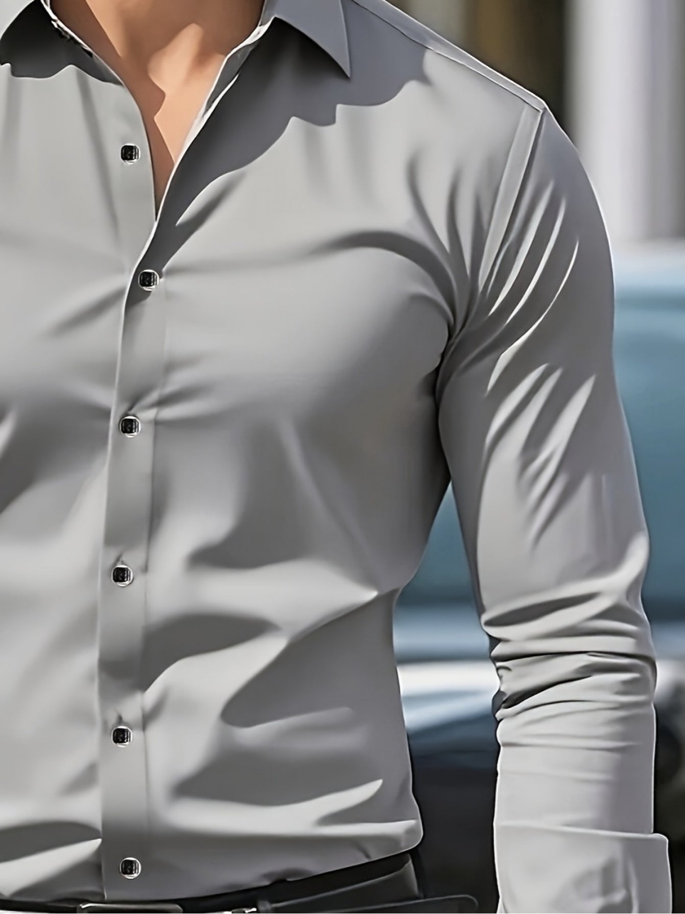 Men's Slim-Fit Dress Shirt | Button-Up Formal Shirt