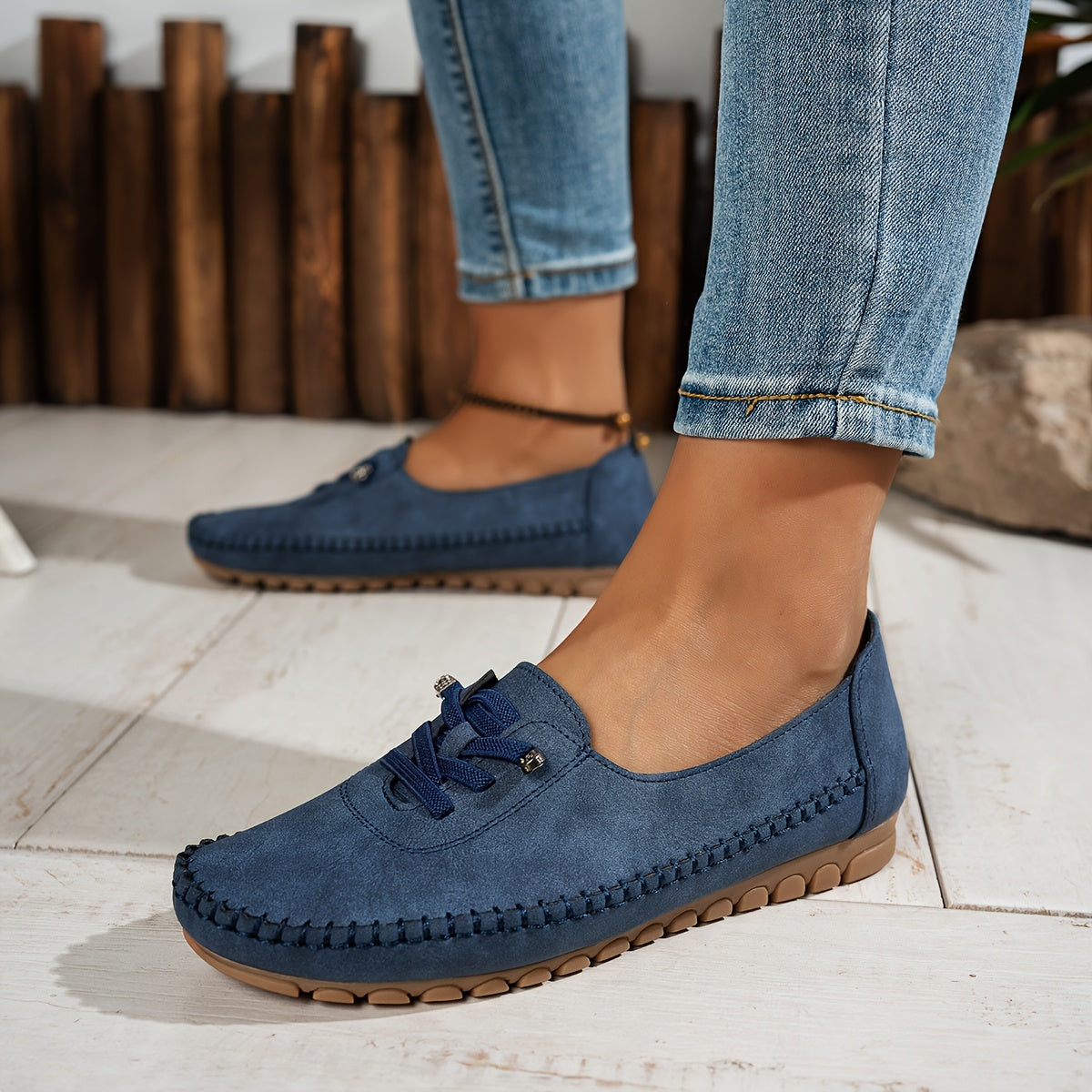 Women's Soft Moccasin Flat Slip-On Shoes | Flexible Casual Everyday