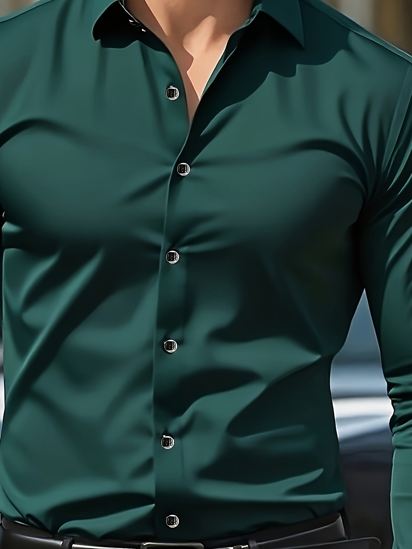 Men's Slim-Fit Dress Shirt | Button-Up Formal Shirt