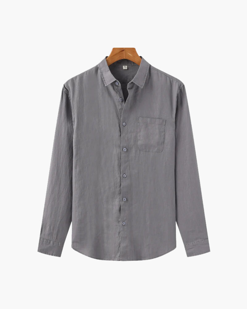 Men's Linen Long Sleeve Shirt | Breathable Casual Summer Top