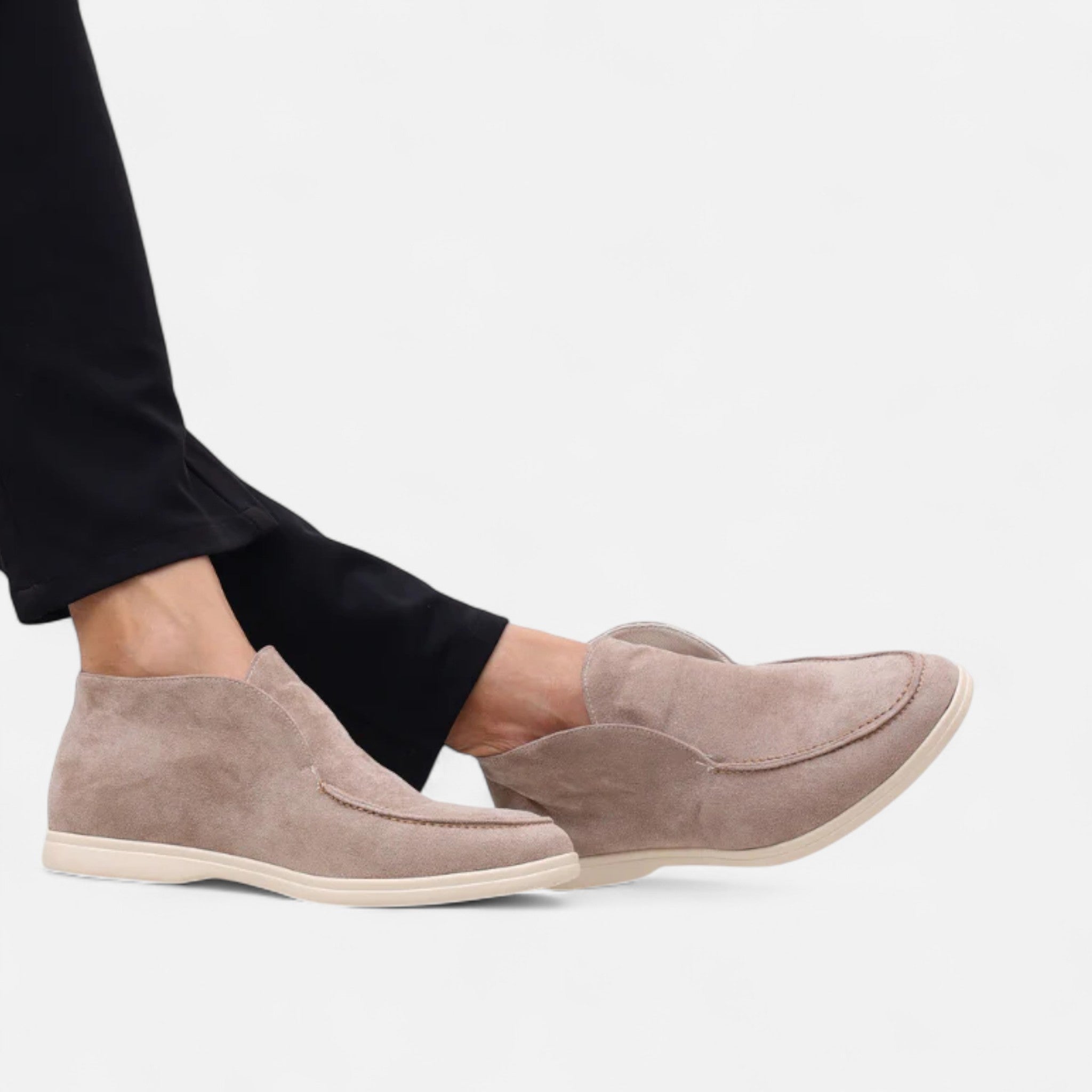 mens high suede loafers | premium casual dress shoes - alternate view