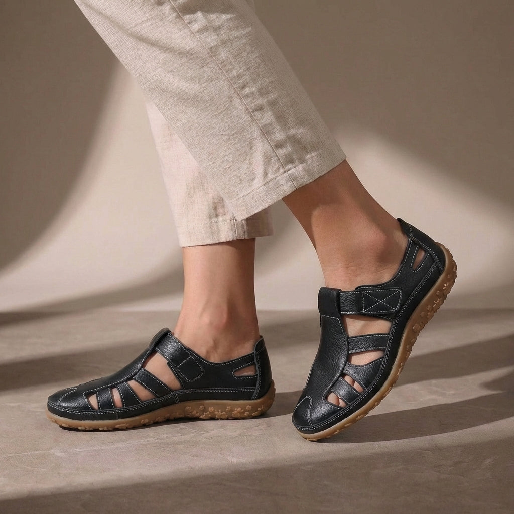 Women's Adjustable Strap Closed Toe Sandals | Cut-Out Casual Summer