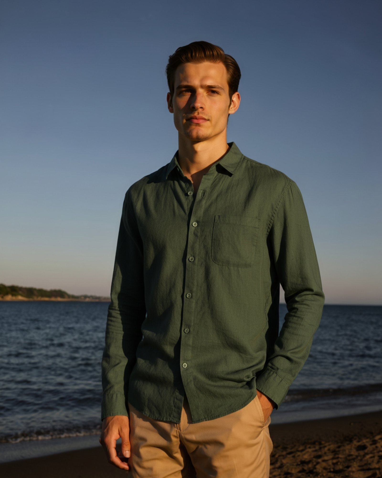 Men's Linen Long Sleeve Shirt | Breathable Casual Summer Top