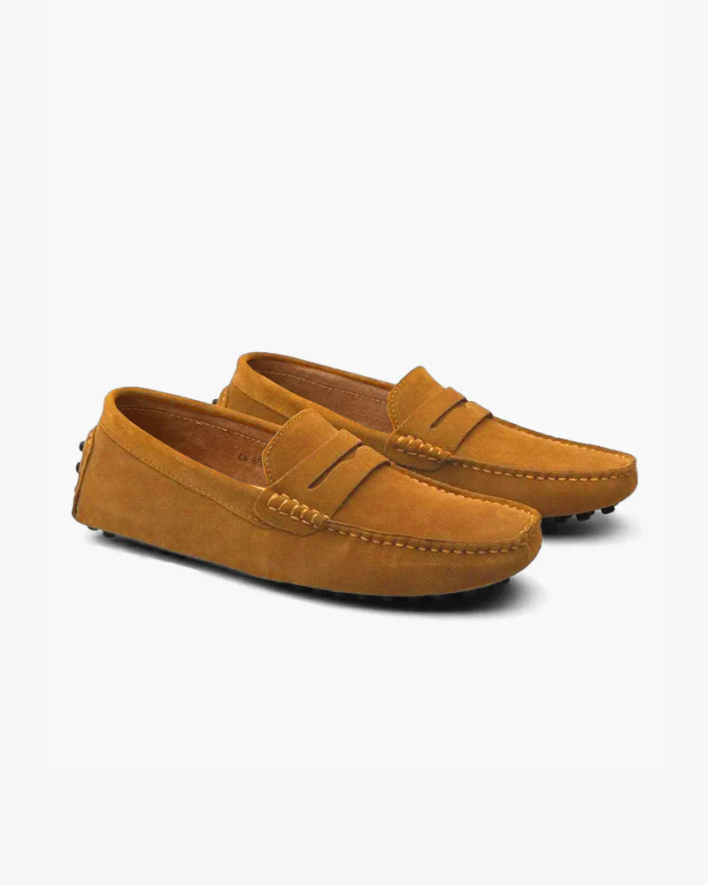 Men's Suede Driver Loafers | Slip-On Comfortable Casual Dress Shoes