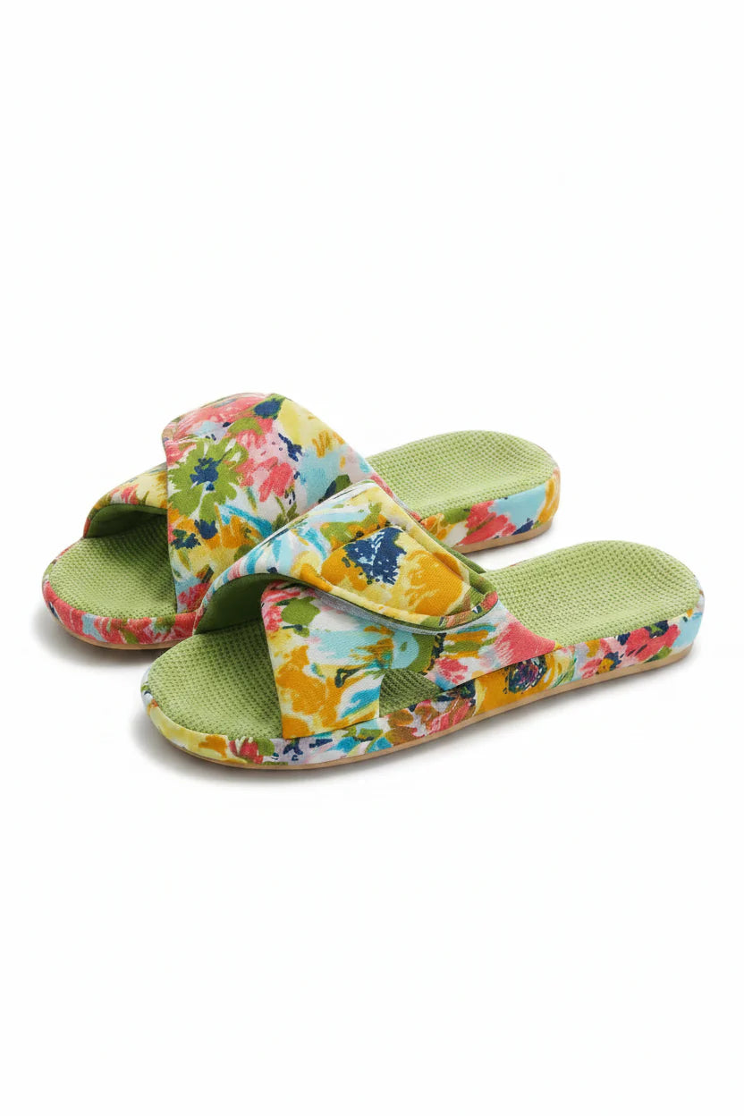 Women's Adjustable Open Toe EVA Slippers | Cushioned Indoor Flat