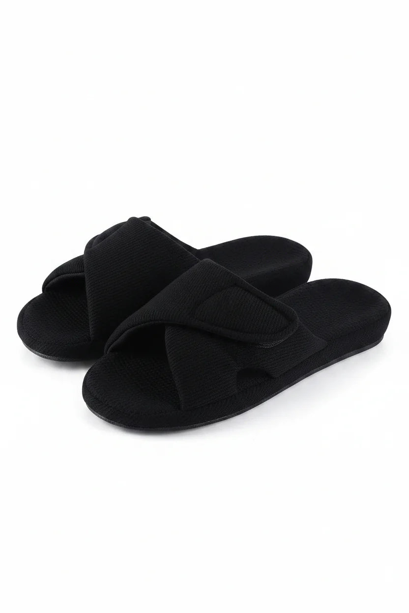 Women's Adjustable Open Toe EVA Slippers | Cushioned Indoor Flat