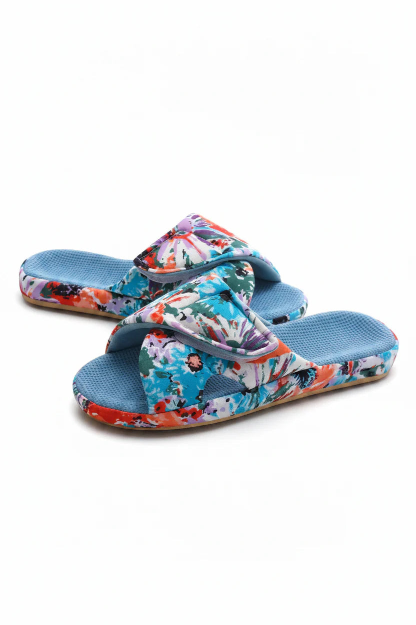 Women's Adjustable Open Toe EVA Slippers | Cushioned Indoor Flat