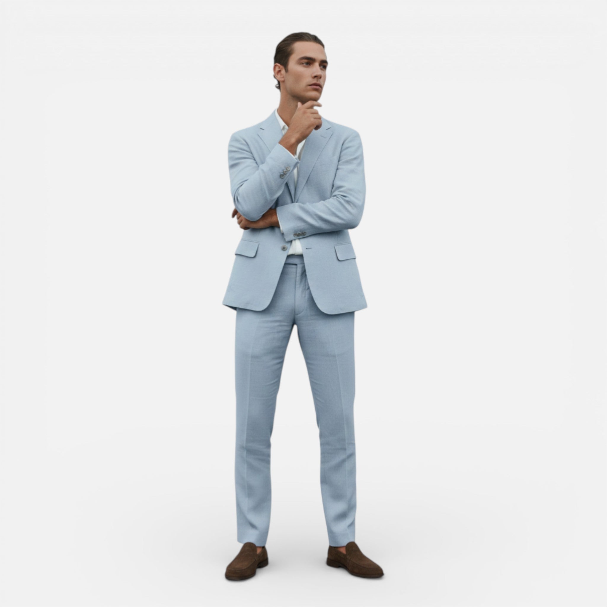 Men's Classic Linen Suit | Lightweight 2-Piece Summer Set
