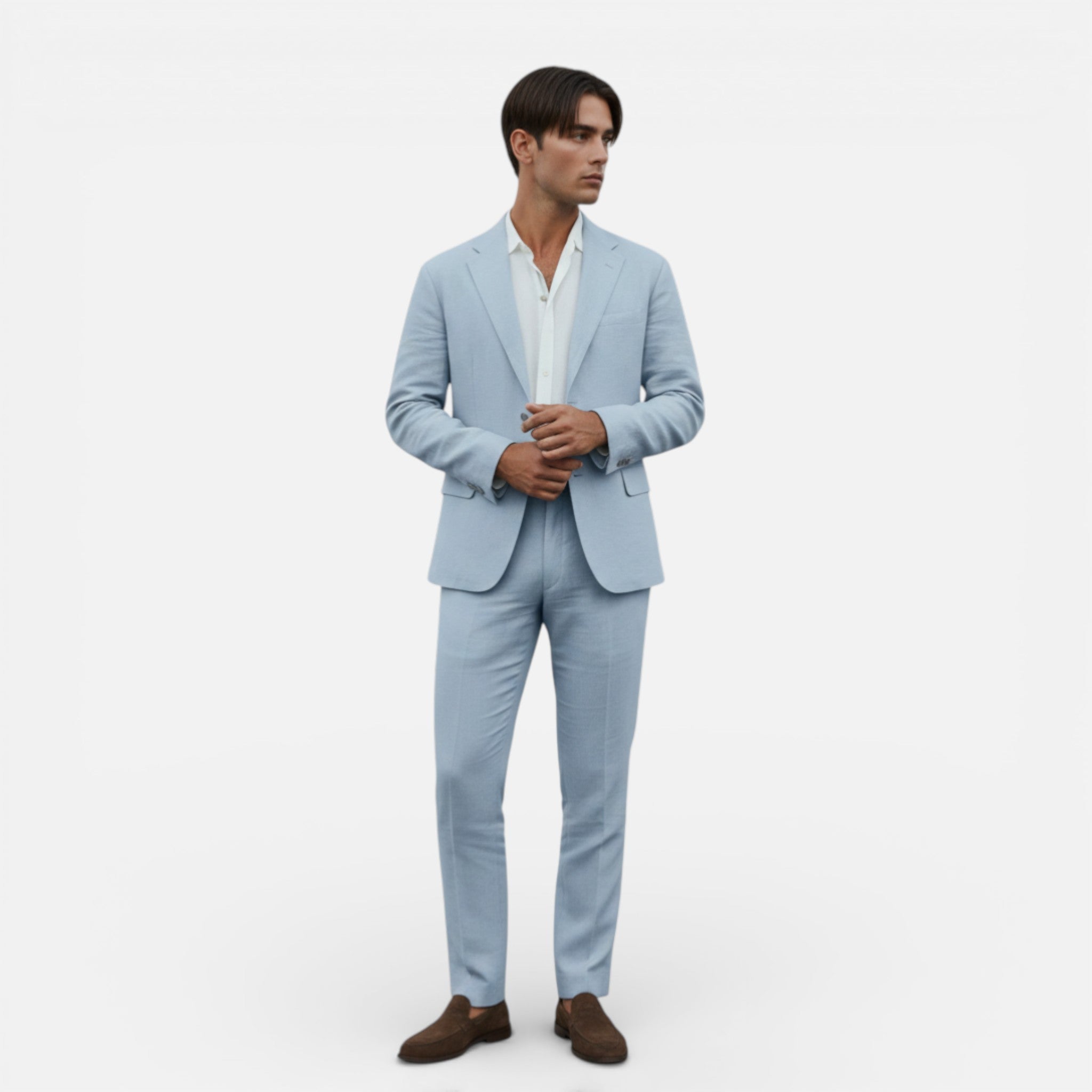 Men's Classic Linen Suit | Lightweight 2-Piece Summer Set