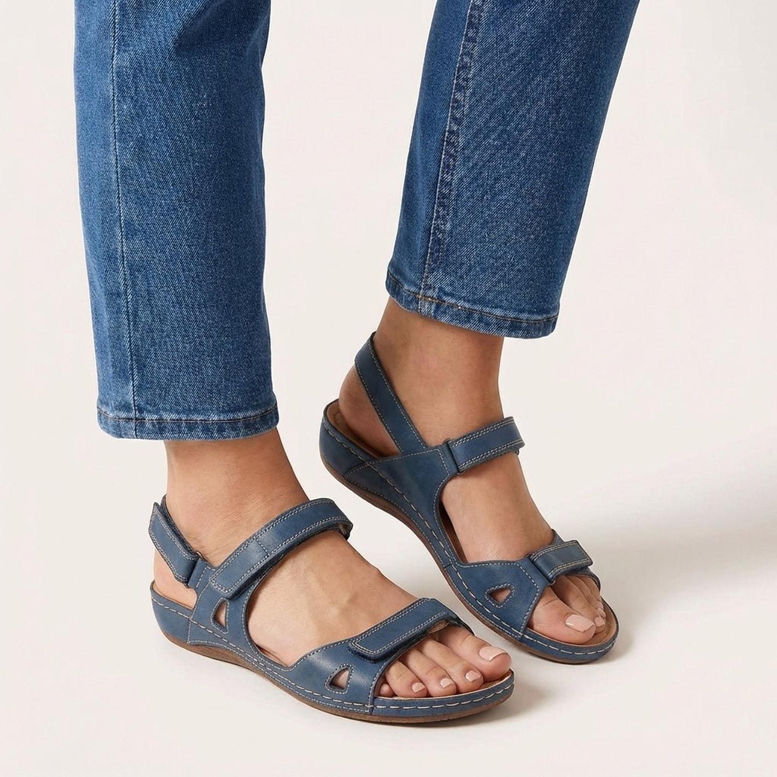 Women's Isabella orthopedic adjustable strap sandals - front view