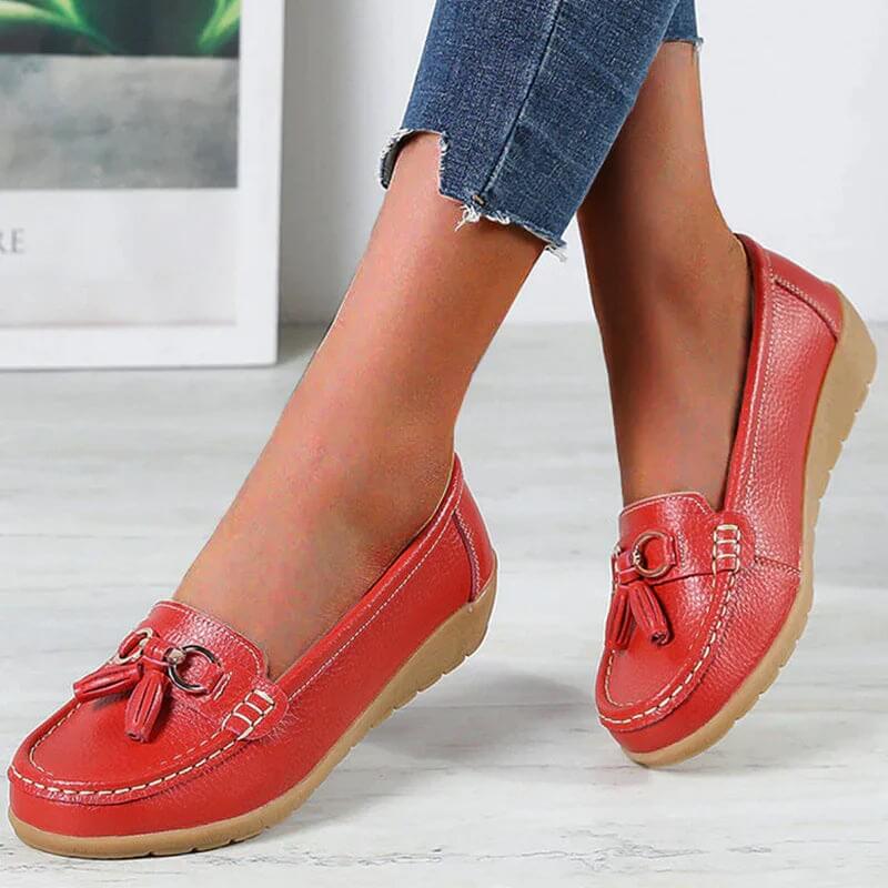 Women's Slip-On Loafers with Tassel Detail | Casual Flat Shoes
