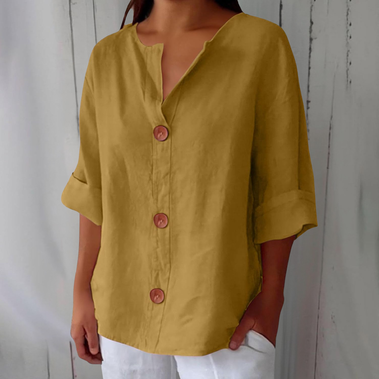 Women's Blue Loose-Fit Lightweight Summer Blouse | Casual Top