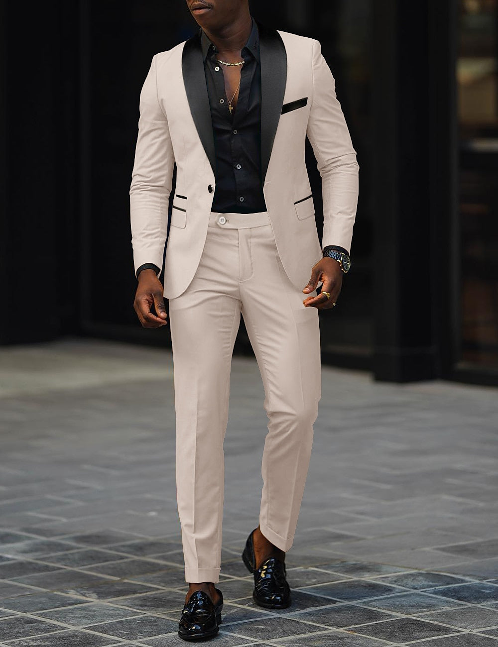 Men's Single Button Slim Fit Two-Piece Suit | Formal Attire