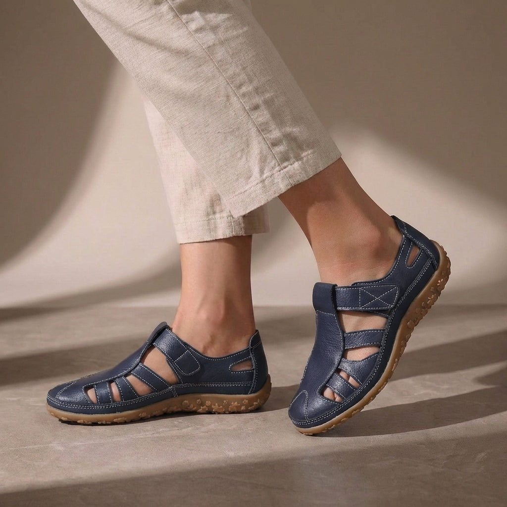 Women's Adjustable Strap Closed Toe Sandals | Cut-Out Casual Summer