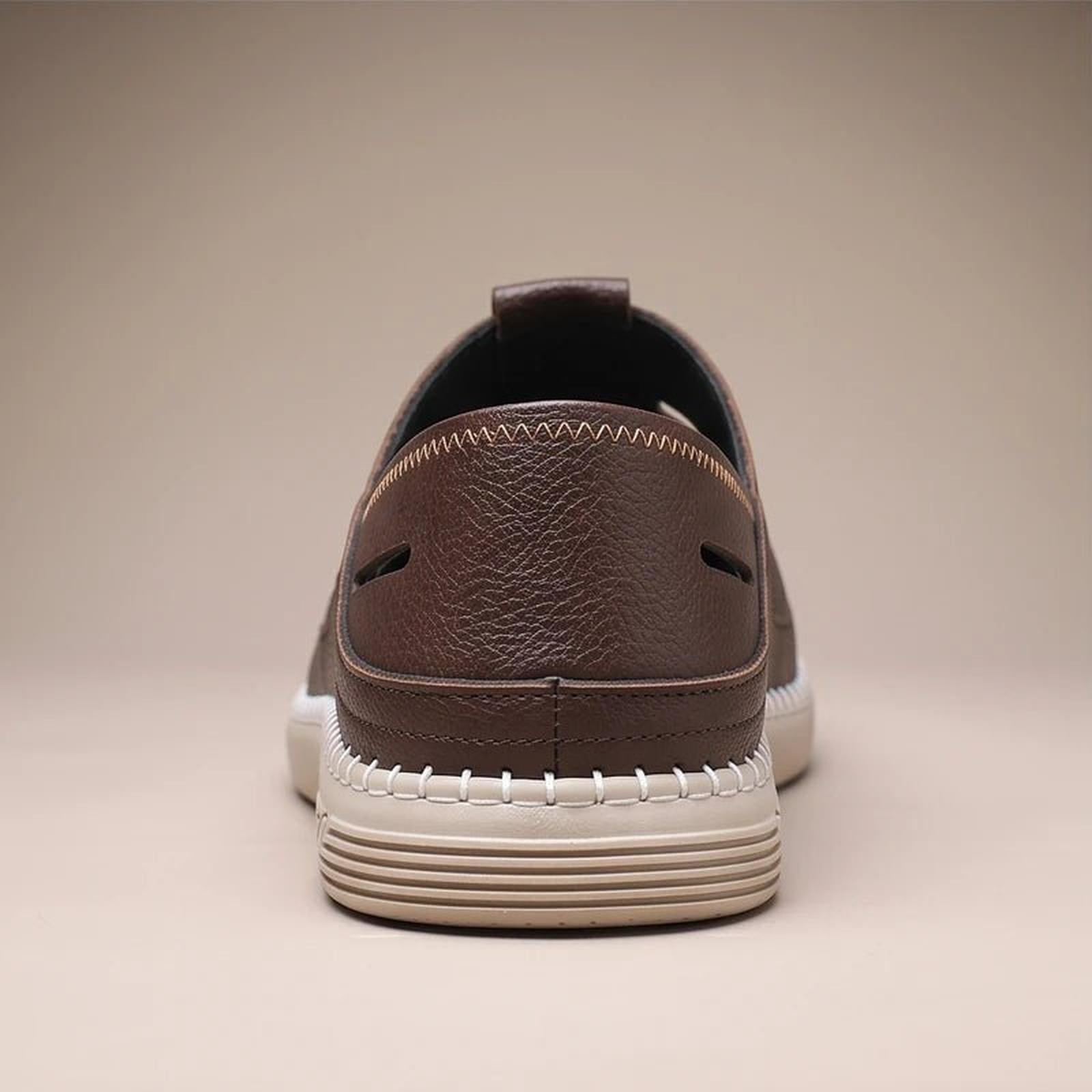 Men's Leather Fisherman Sandals with Closed Toe | Beach Casual