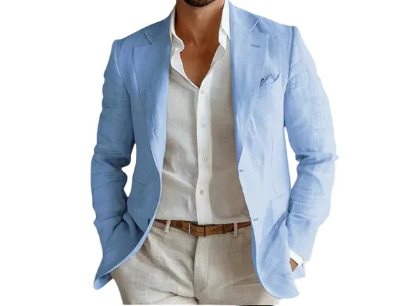 Men's Linen Summer Blazer | Lightweight Structured Jacket