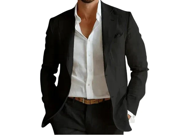 Men's Linen Summer Blazer | Lightweight Structured Jacket