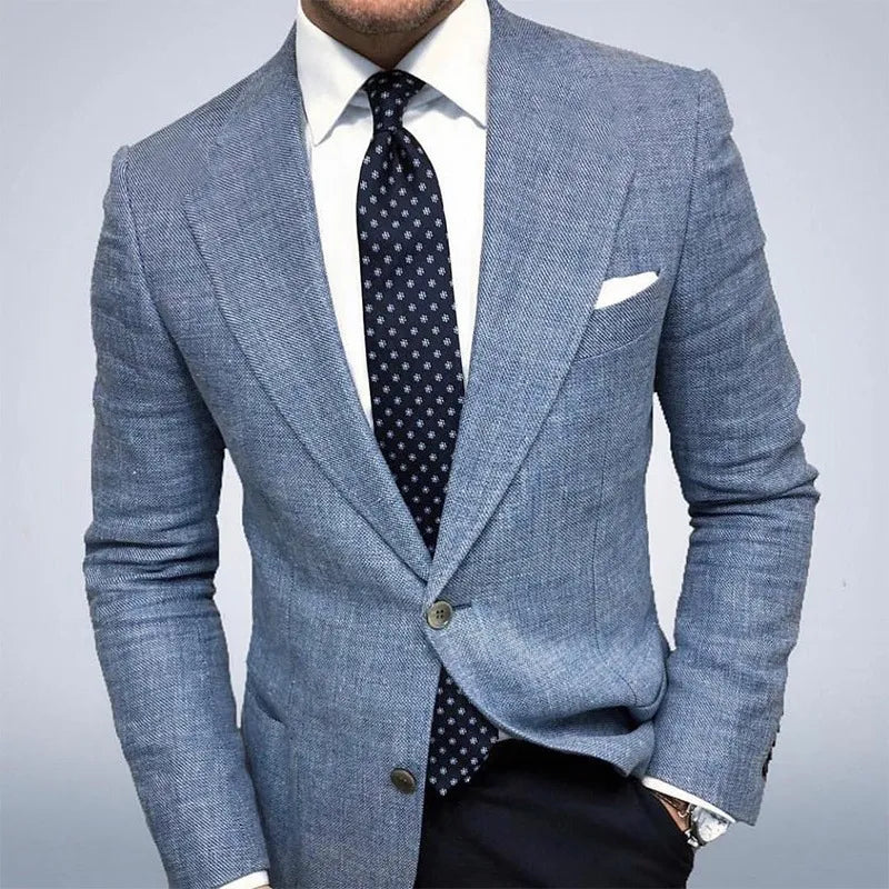 Men's Spring Textured Tailored Blazer Jacket | Smart Casual