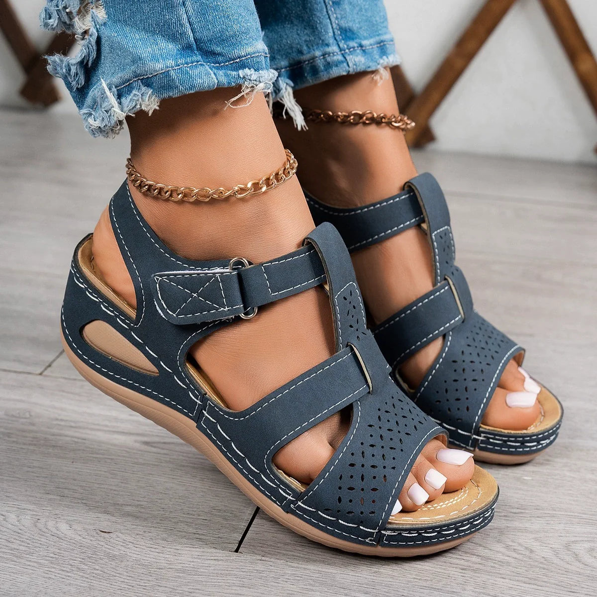 Women's Orthopaedic Arch Support Wedge Sandals | Cushioned Shoes