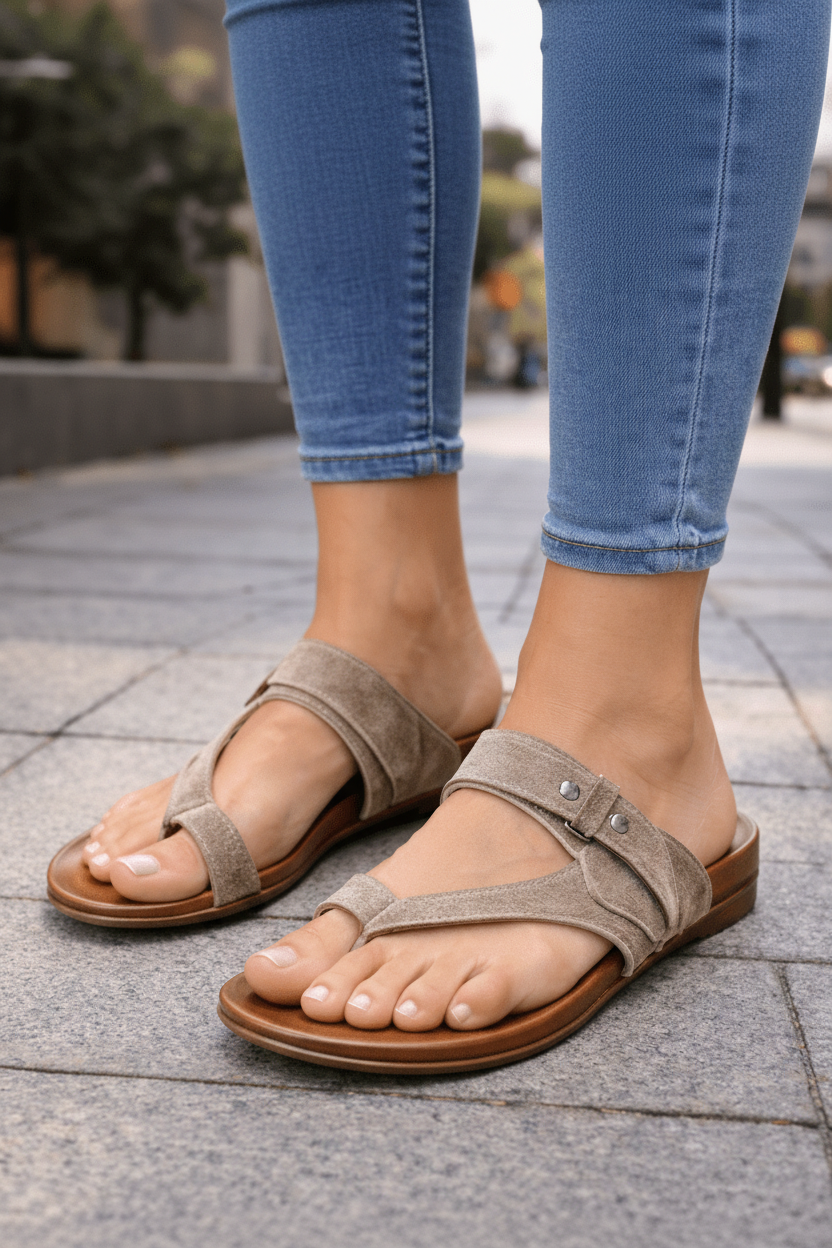 Women's Adjustable Strap Hiking Sandals | Cushioned Outdoor Flat
