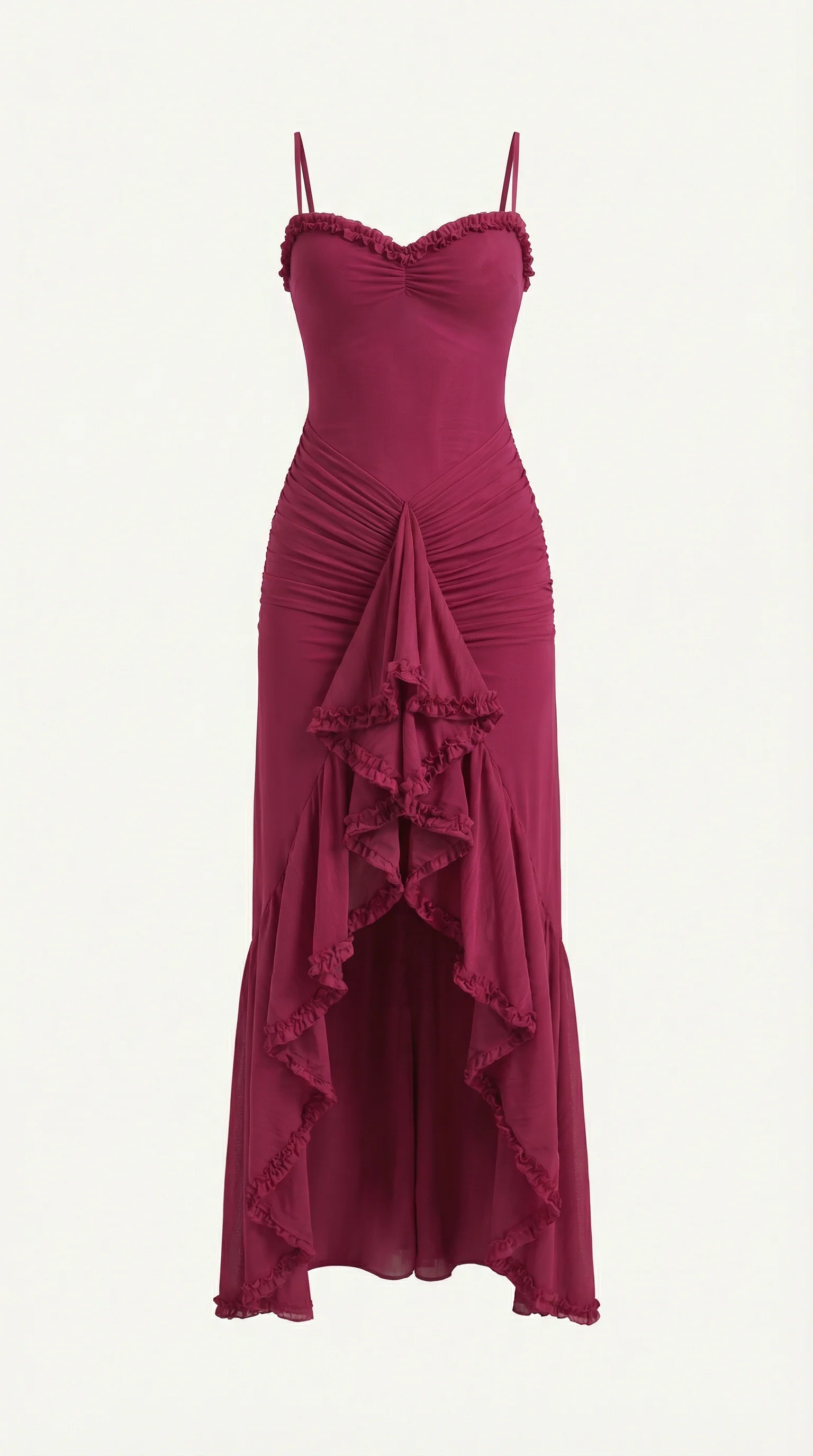 Women's Sleeveless Ruffle Maxi Dress | Wedding Guest Formal Long Dress