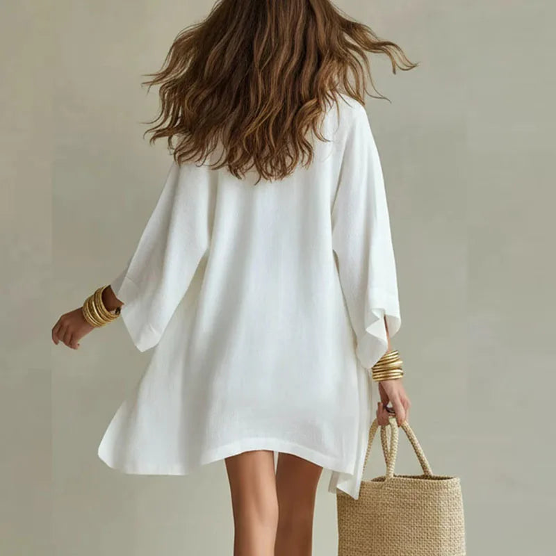 Women's V-Neck Batwing Sleeve Top & Shorts Set | Casual Summer Two-Piece Set