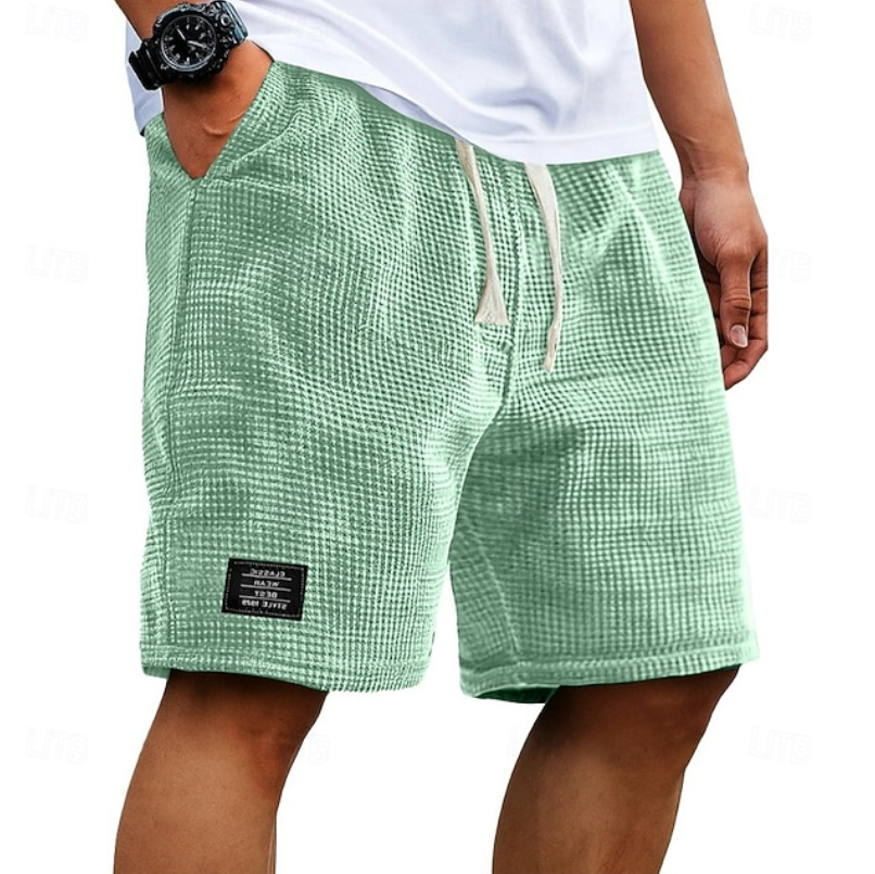 Men's Waffle Texture Casual Summer Shorts | Everyday Casual Wear