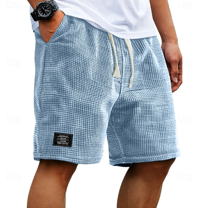 Men's Waffle Texture Casual Summer Shorts | Everyday Casual Wear