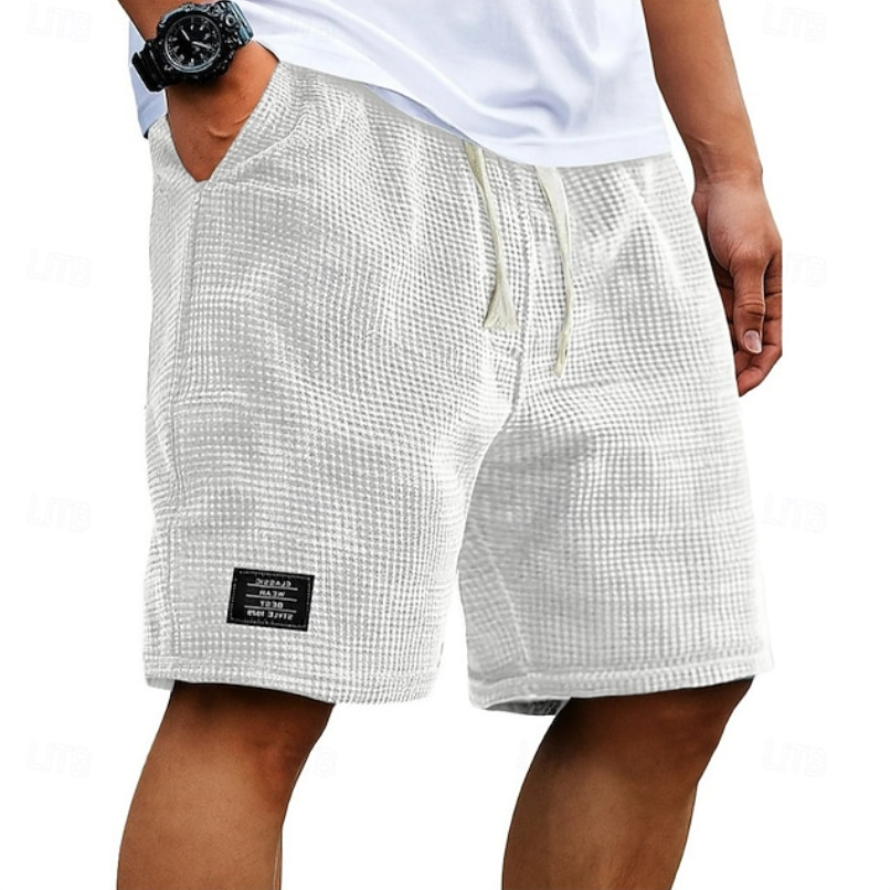 Men's Waffle Texture Casual Summer Shorts | Everyday Casual Wear