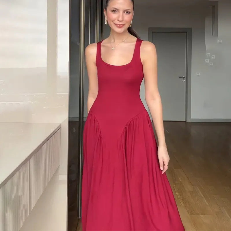 Women's Elegant A-Line Maxi Dress | Formal Floor Length Evening & Wedding Guest Dress