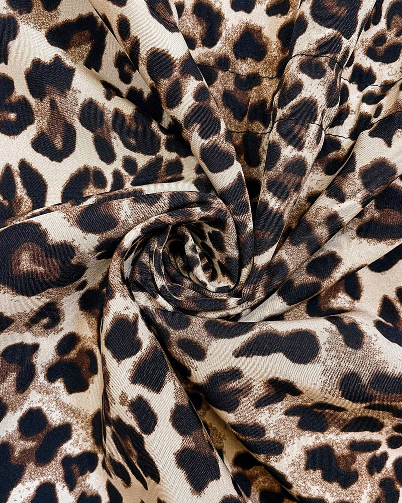 Women's Reversible Coat with Leopard Print | Two-in-One Winter Jacket