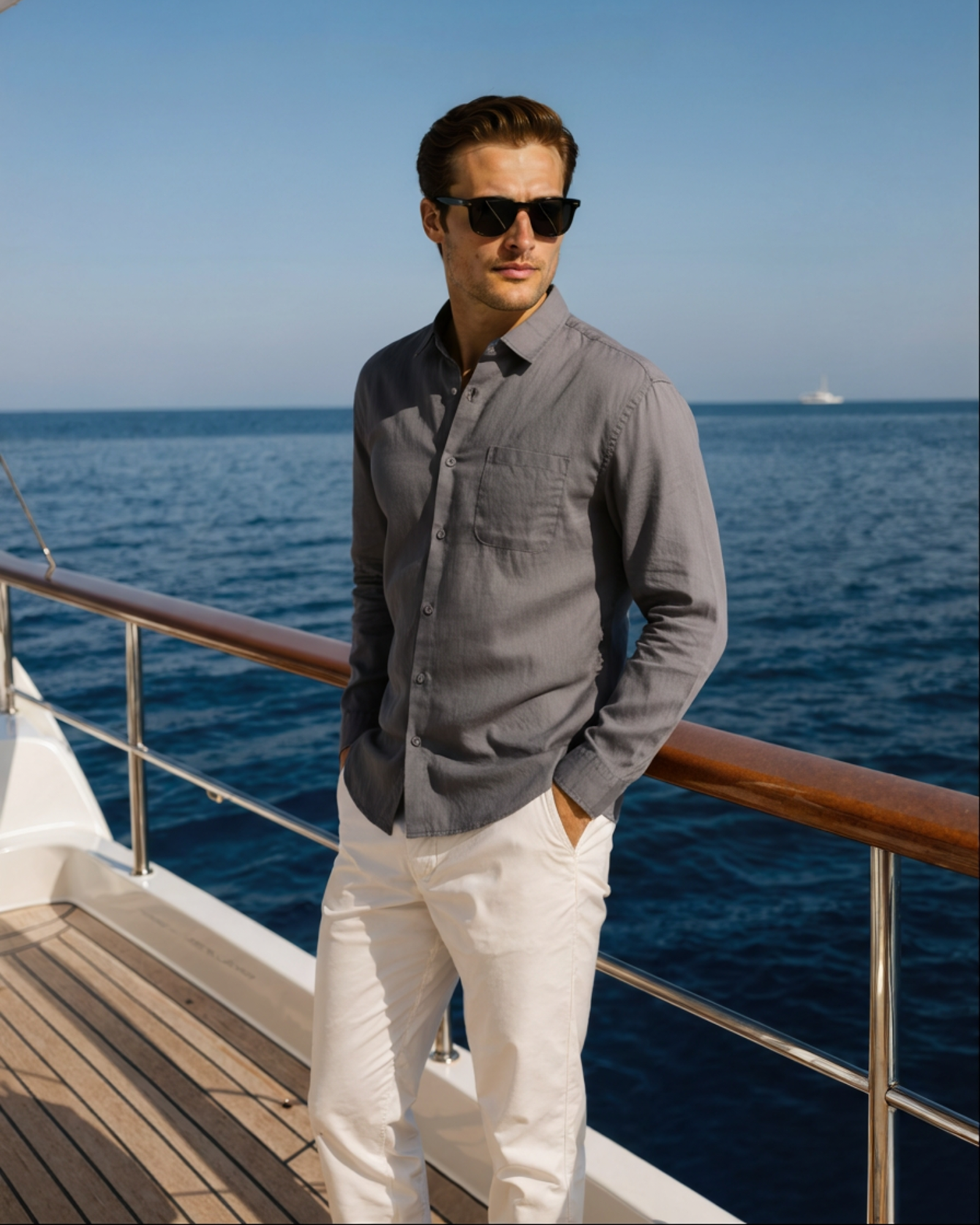 Men's Linen Long Sleeve Shirt | Breathable Casual Summer Top