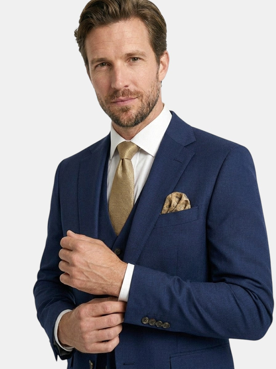 Men's Classic Slim Fit 3-Piece Suit With Vest And Trousers | Wedding Formal Set