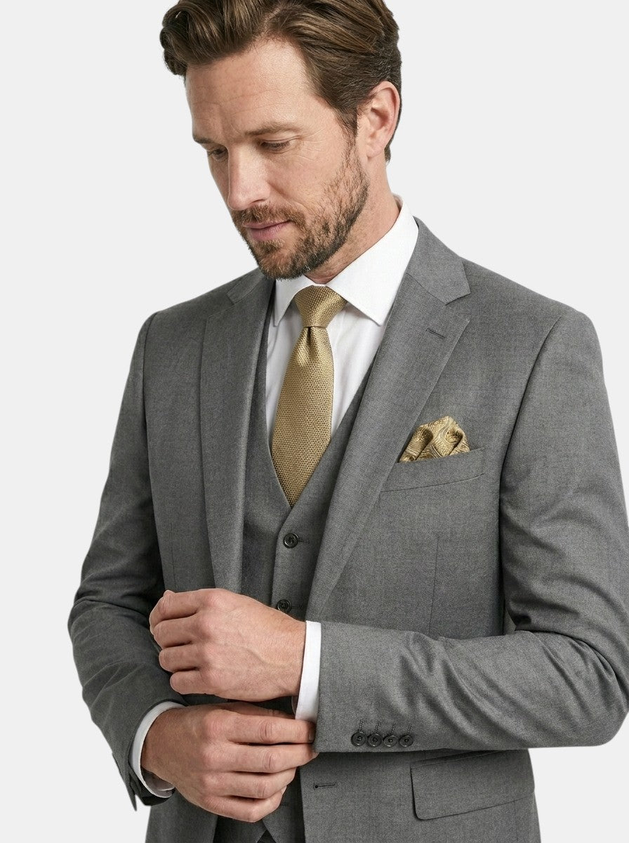 Men's Classic Slim Fit 3-Piece Suit With Vest And Trousers | Wedding Formal Set