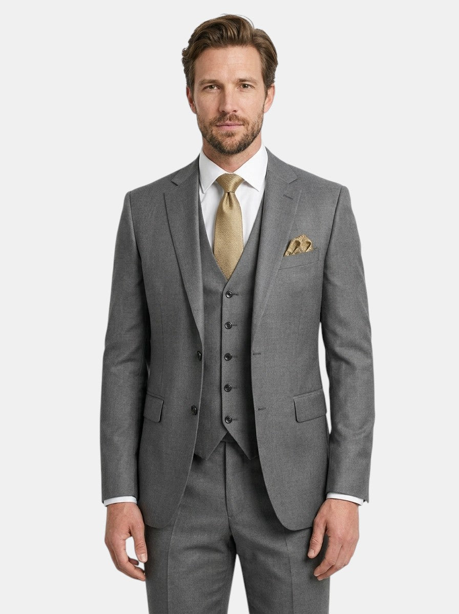 Men's Classic Slim Fit 3-Piece Suit With Vest And Trousers | Wedding Formal Set