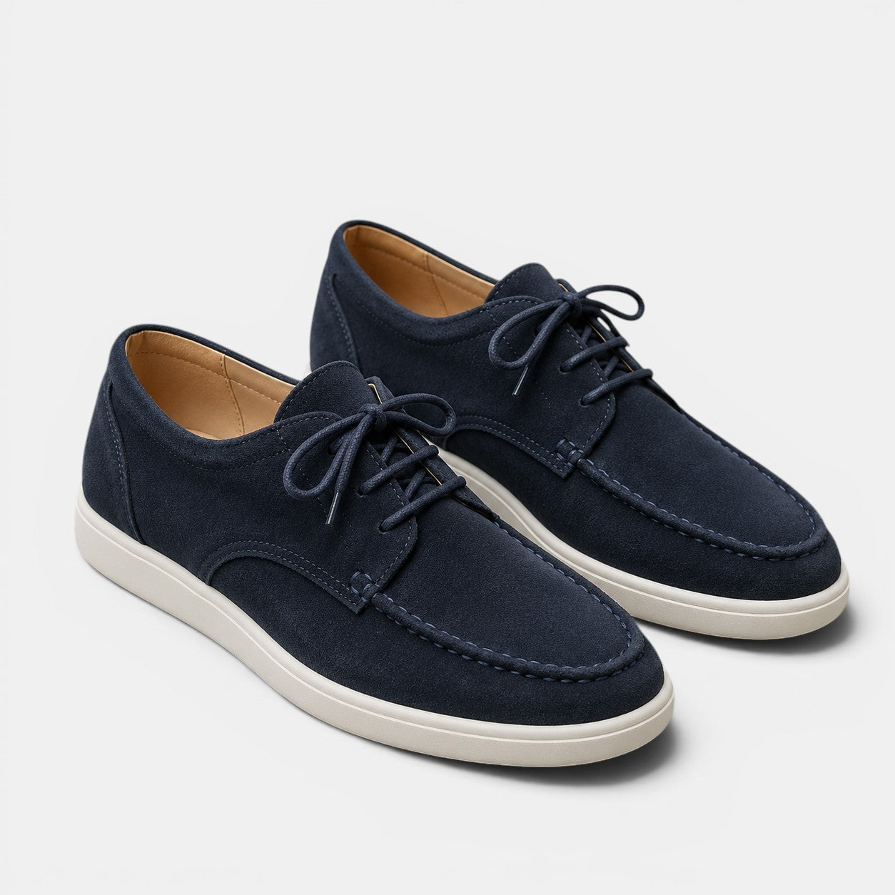 mens derby loafers | classic dress casual lace-up shoes - front view
